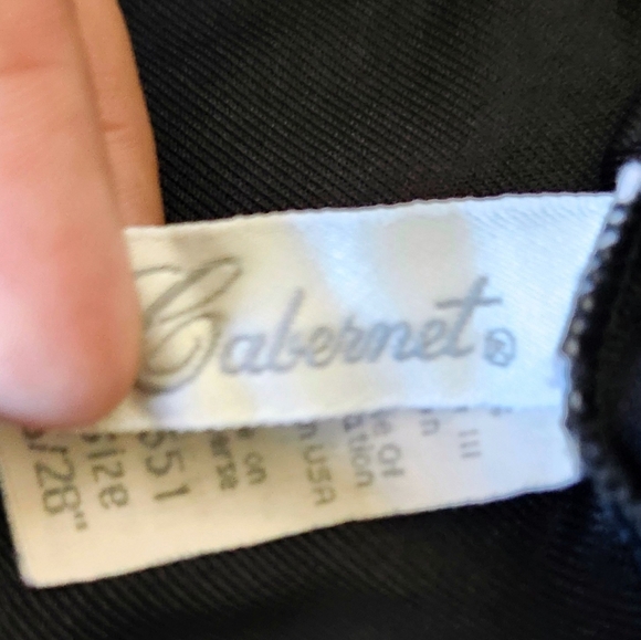 Vintage Black Slip Skirt Lace Trim Side Slit Size Small - Picture 7 of 9